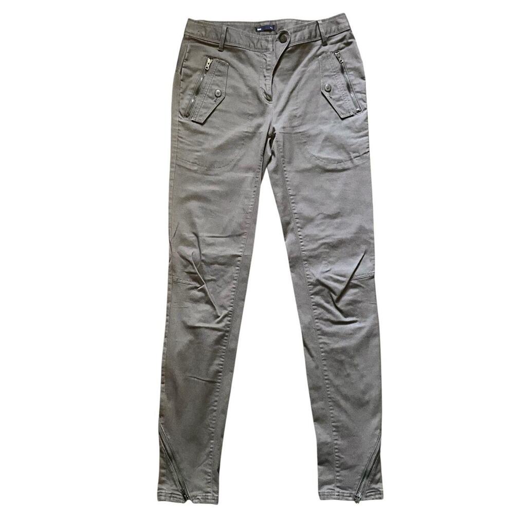 Gap Dark Khaki Zipper Pants: 90s, Y2K